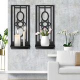 Ibenzoa Moderne Metalen Wanddecoratie Set van 2