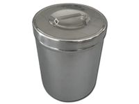 GIMA 132 Roestvrij stalen dressoir met deksel, 2 l, 127 mm x 162 mm