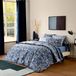 Housse de couette percale de coton végétal bleu 260x240 cm