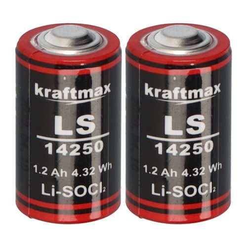 WSB Battery 2 x lithium 3,6 V batterij LS 14250-1/2 AA ER14250 Li-SOCl2 LS14250 AKKuman set (2 stuks)