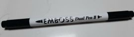 Tsukineko Dual pen II EMBOSS real black
