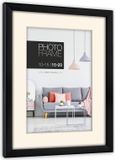 Zep Kunststof Fotolijst Edison Zwart met Passe-Partout voor foto 15x20 / 20x30 cm