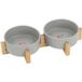 MAX & MILA'S WORLD Gamelle double (Ecuelle double, gris)