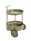 HAKU Serveerwagen groen, metaal - Maat: H 62 cm x Ø 42 cm, Stijl: Modern