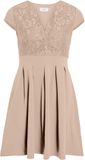 VILA VICLARA C/S V-NECK BELT SHORT DRESS/KA Misty Rose Polyester/Elastaan Jurk S