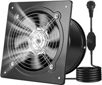 VEVOR Ventilateur d'extraction 250x250 mm, Ventilateur mural puissant 979 m³/h, avec contrôle de vitesse, ventilateur silencieux 48 W pour grenier, garage, sous-sol, atelier, cuisine et poulailler