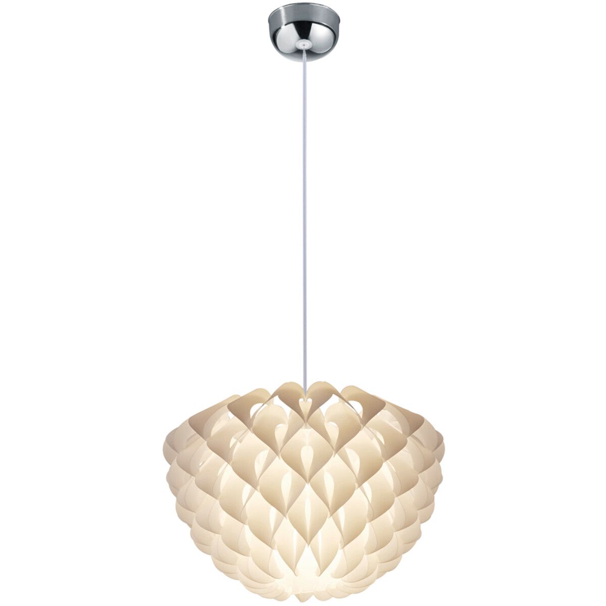 BES LED Trion Talia Hanglamp - Rond - Wit - Ø40cm - E27