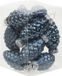 Othmar Decorations Bv 12x Dennenappel kersthangers/kerstballen donkerblauw van glas - 6 cm - mat/glans - Kerstboomversiering
