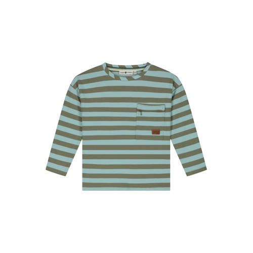 Stains&Stories gestreepte longsleeve - lichtblauw