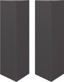 vidaXL Jardinière 2 pièces triangle 30x26x75 cm acier noir
