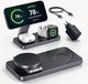 station de charge magnétique 3-en-1 pour iPhone, Apple Watch et AirPods, chargeur sans fil MagSafe pliable de 15 W