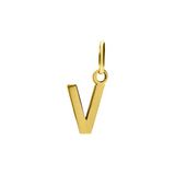 Lucardi Dames 14 karaat gouden letter hanger alfabet - Hanger - 14 Karaat Goud - Goud