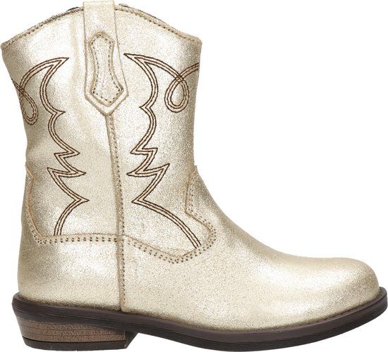 Nelson Kids meisjes leren cowboylaarzen goud maat 27