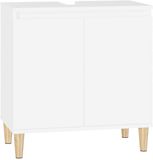 vidaXL Wastafelkast 58x33x60 cm bewerkt hout wit