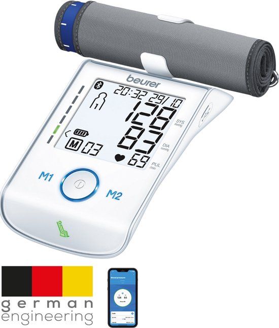 Beurer BM 85 Bloeddrukmeter bovenarm - Bluetooth - 2 Gebruikersgeheugen - 5 Jaar garantie