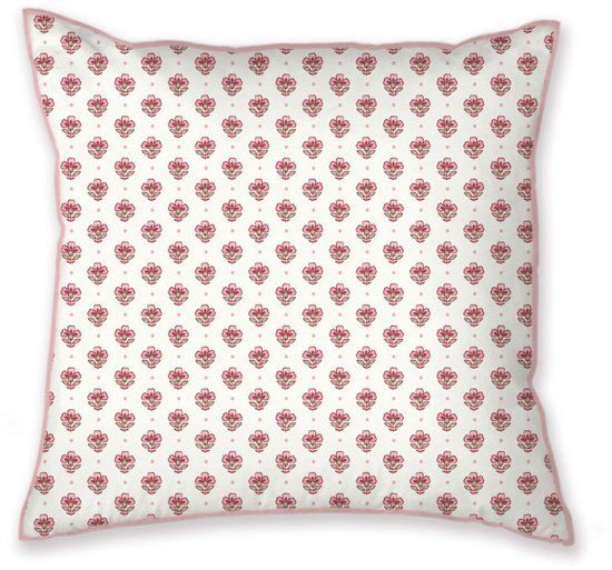 Pip Studio Jaipur Flower Square Cushion Sierkussen - 40 x 40 cm - Licht roze