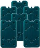 Merkloos / Sans marque Jja Showroom And Head Office Platten koelelementen - 6x - petrol blauw - polyethyleen - 400 gram - L25 x B14 x H1,5 cm