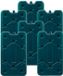 Merkloos / Sans marque Jja Showroom And Head Office Platten koelelementen - 6x - petrol blauw - polyethyleen - 400 gram - L25 x B14 x H1,5 cm