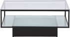 Hioshop Maglehem salontafel 90x90cm zwart, glas