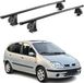 Porte-bagages en acier pour Renault Scenic I (1996-2003), approuvé par verrouillable, 2 pièces, noir