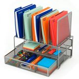 Merkloos Relaxdays Bureau organizer - metaal - zilver