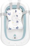 Springos Opvouwbaar Baby Bad - Blauw - Wit