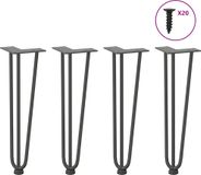 Pieds épingle pour table basse 4 pcs 42 cm acier massif anthracite