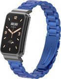 By Qubix Qubix Metalen schakelband met case - Blauw - Geschikt voor Xiaomi Smart Band 7 Pro / Mi Band 7 Pro bandje