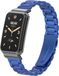 By Qubix Qubix Metalen schakelband met case - Blauw - Geschikt voor Xiaomi Smart Band 7 Pro / Mi Band 7 Pro bandje