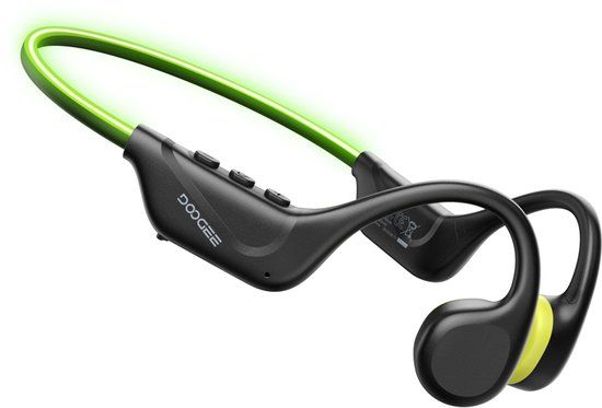 DOOGEE BoneBeat Run Ray - Bluetooth Headsets – Sport Oortjes Draadloos – Hardloop Hoofdtelefoon – Draadloze Bluetooth Koptelefoon – Open-Oor Design – IP66 Waterdicht – LED Veiligheidslicht – Tot 10 Uur Speelduur