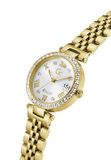Gc Gc Flair Crystal Mid Size Metal Analoog Quartzhorloge Goudkleurig Kast Gemaakt Van 100% Roestvrij Staal En Een Armband Van 100% Roestvrij Staal 34 Z01022L6, Z01024L3