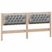 vidaXL - Hoofdbord - Anders - Bruin - en - lichtgrijs - 180 - cm - Massief - grenenhout