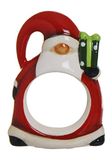 Excelsa Santa Claus servethouder, keramiek, rood, 5 x 2 x 7 cm