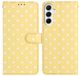 Selected by GSMpunt.nl Samsung Galaxy A37 Hoesje Portemonnee Book Case Polka Dot Geel