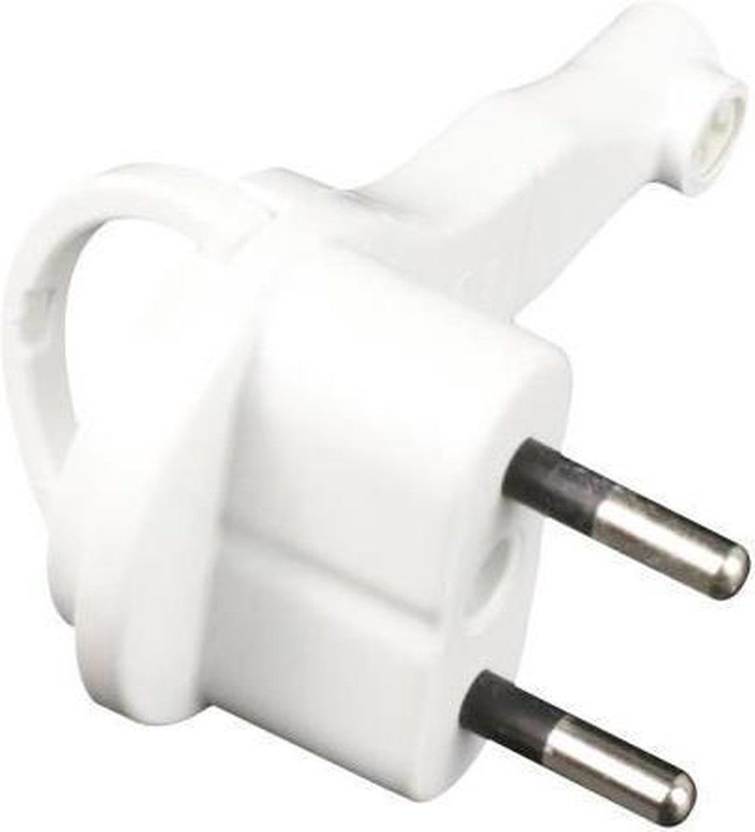 Zenitech Extra platte stekker 2P 6A wit