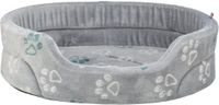 Trixie Hondenmand - Ovaal Lichtgrijs Pluche - 45x35 cm