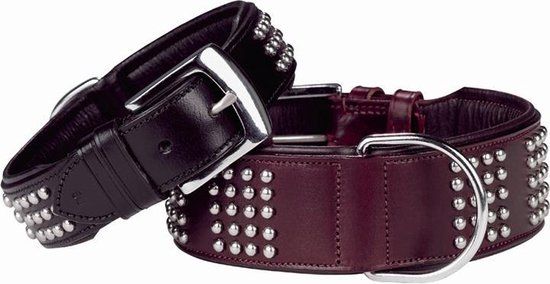 Nobby Vinto Halsband Zacht Leer Zwart - 5 x 65 cm