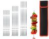 Unyqoos Brochettes de barbecue en acier inoxydable pour grillades polyvalentes de viande et de légumes