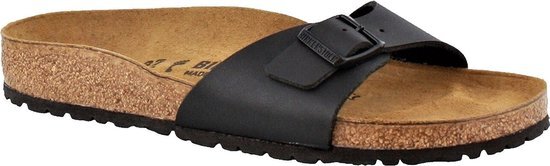 Birkenstock Madrid Smal Dames Slippers - Black