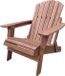AXI Rosalie Adirondack Stoel Coffee – Houten loungestoel met armleuningen – Opklapbaar - Hoge rugleuning - Tuinstoel – 75,5 x 86,5 x 85 cm – FSC 100% Hemlockhout