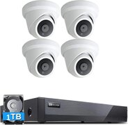 JL - 4CH 4K POE NVR Kit 8MP Outdoor IP66 waterdichte torentje IP-camera 1T HDD CCTV-systeem