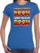 Bellatio Decorations foute party t-shirt dames - Boom boom boom i want you in my room - blauw -carnaval S