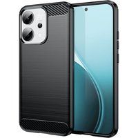 Oppo Coque pour Oppo Reno 14 / 14 F / 14 FS 5G - housse etui silicone gel carbone + verre trempe - NOIR
