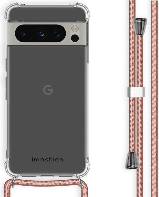 iMoshion Hoesje Google Pixel 8 Pro - Backcover met Koord - Rosé Goud