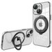Cool iPhone 15 beschermhoes, magnetisch, ring, zwart