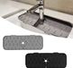 Tapis d'évier sans marque - Tapis égouttoir - Durable - 2 pièces - Noir + Gris - Silicone - Rectangle - Antidérapant