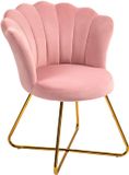 HOMCOM Fauteuil Polyester Rose