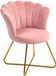 HOMCOM Fauteuil Polyester Rose