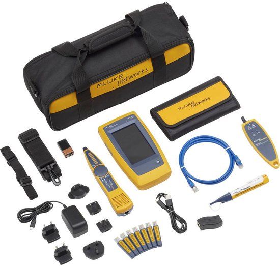 Fluke Networks LIQ-DUO-VFL-LFD-H6EU Netwerktester – Geschikt voor CAT 4, CAT 5, CAT 5e, CAT 6, CAT 6A, WiFi 6E, Kabel