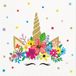 Dekoratief | Pakje 20 servetten 'Unicorn party', 33x33cm